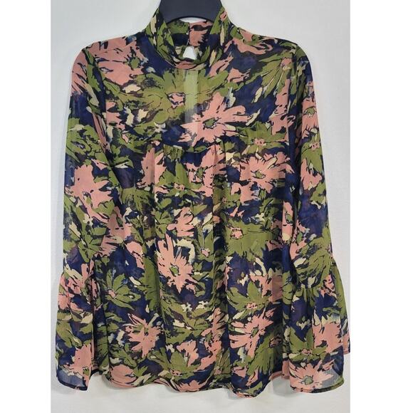 Fab' Rik Blouse Womens Medium Boho Cottagecore Romance French Sleek Shirt - Picture 6 of 9